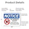 Signmission No Animals Except Service Animals, 10 in W x Rectangle, Plastic OS-2PACK-NS-P-710-L-16015 - alternate 2
